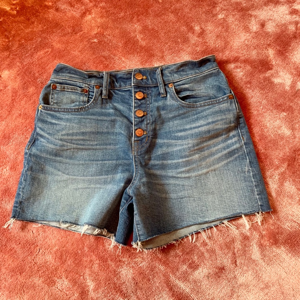 EUC Madewell High-Rise Button-Up Shorts